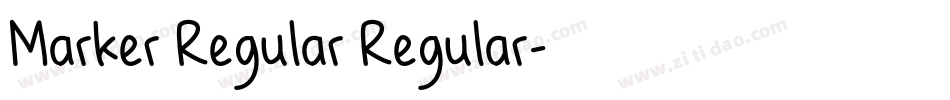 Marker Regular Regular字体转换